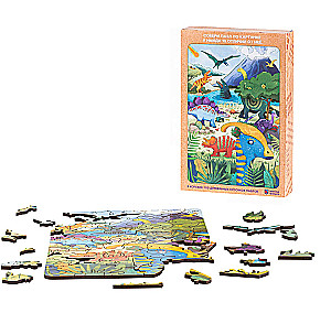 Puzzle drewniane - Pewnego razu. Dinozaury