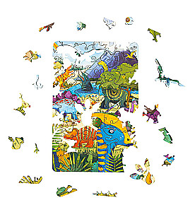 Puzzle drewniane - Pewnego razu. Dinozaury