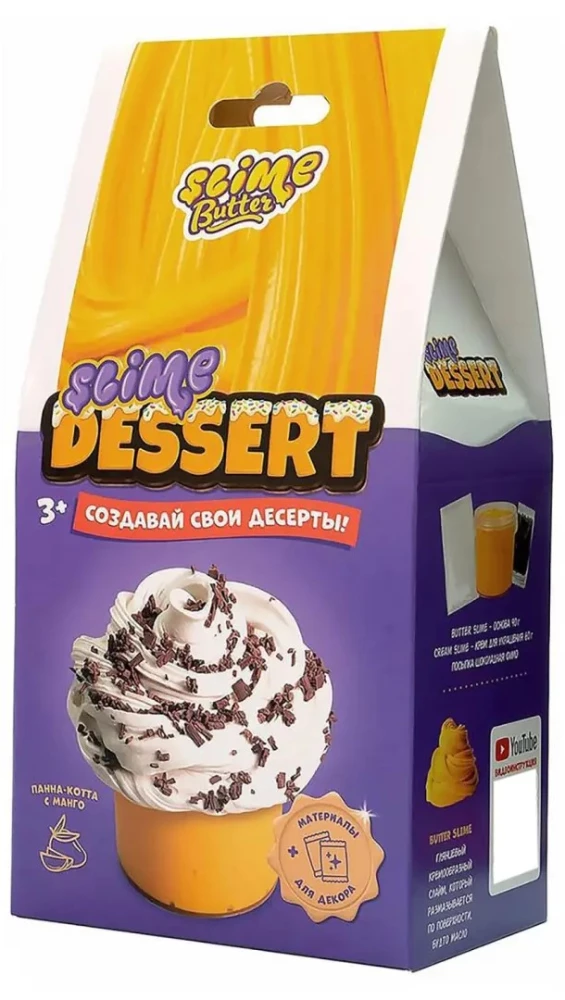 Slime Deser mini, Panna cotta z mango, 150 g