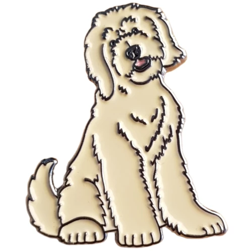 Emaliowany znaczek - Labradoodle