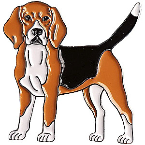 Emaliowany znaczek - Beagle