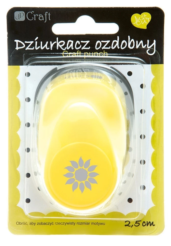 Dziurkacz kształtowy, 2,5 cm - Słonecznik