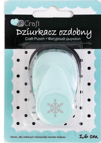 Dziurkacz dekoracyjny, 1,6 cm - Płatki śniegu