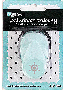 Dziurkacz dekoracyjny, 1,6 cm - Płatki śniegu