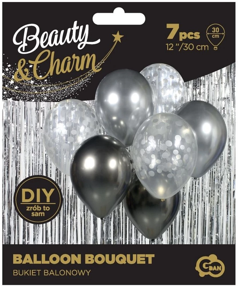 Zestaw balonów - Beauty & Charm, 7 sztuk