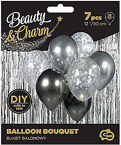 Zestaw balonów - Beauty & Charm, 7 sztuk