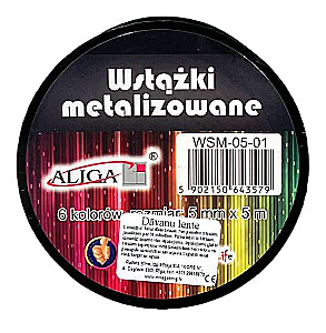 Taśma metalizowana - 6 kolorów (5 mm x 5 m)