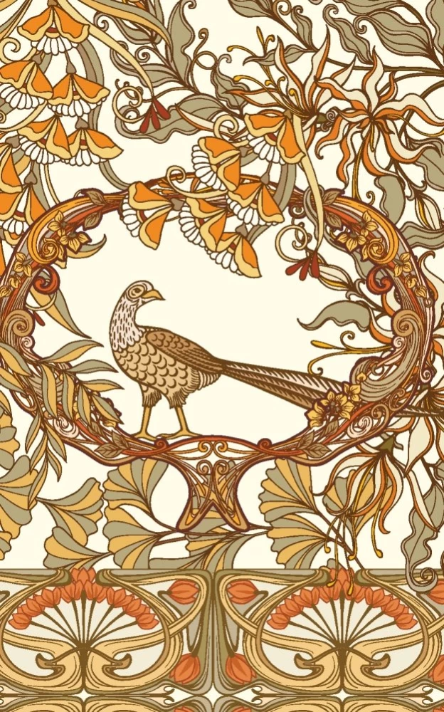 Ежедневник Art Nouveau (коричневый фон)