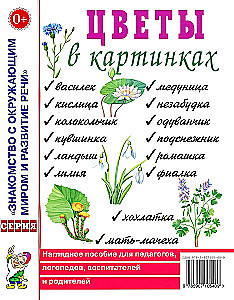 Цветы в картинках. Наглядное пособие для педагогов, воспитателей, логопедов, родителей