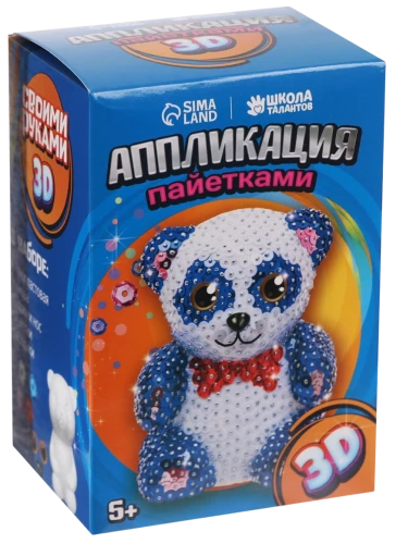 Aplikacja z cekinami Panda + 4 kolory cekinów