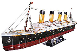 Puzzle 3D - Titanic z podświetleniem LED, 266 elementów