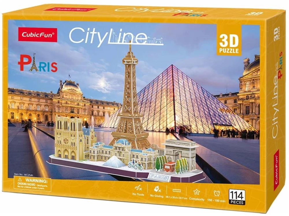 3D puzzle - Paryż, 114 części