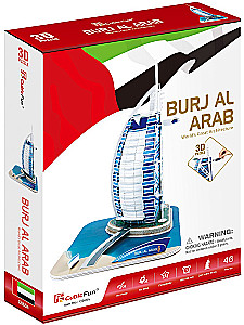 3D Puzzle - Hotel Burj Al Arab, Dubaj, 46 elementów