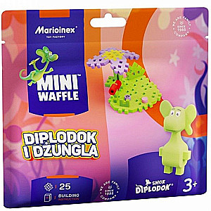 Klocki Marioinex Mini Waffle: Diplodok i Dżungla (25 elementów)